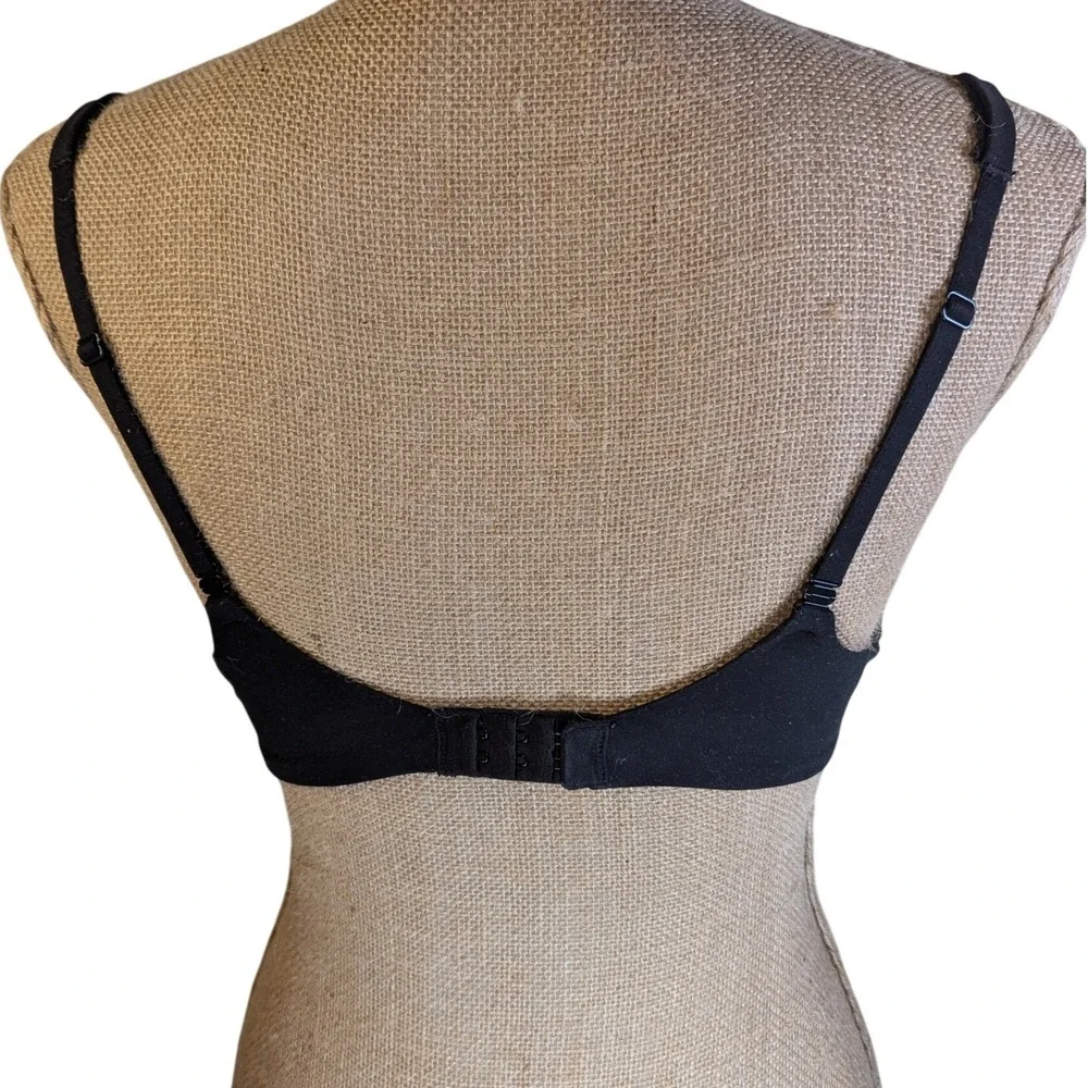 Victoria's Secret Body Perfect Shape Black Sexy Lace Trim Demi Bra 36B - Picture 2 of 5